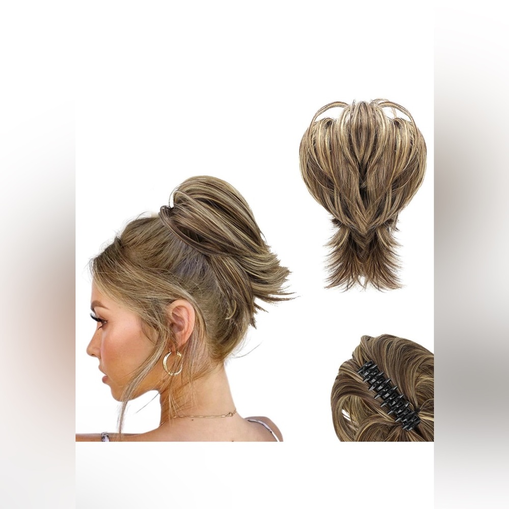 Clip on Ponytail, with Bendable Wires, 8 inch,